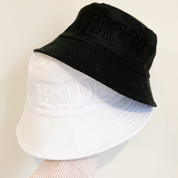 SOLD - Backup Bridesmaid Bride & Groom Bucket Hats - Picture 3 of 5